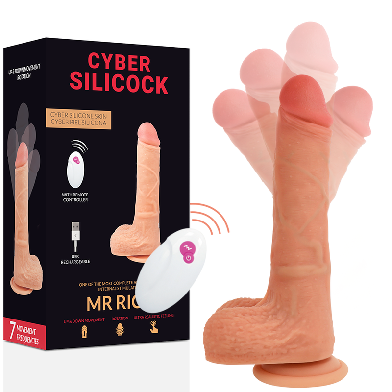 Cyber Silicock Mr Rick Vibratore Realistico con Telecomando 20.9cm