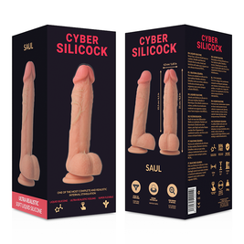 Cyber Silicock - Strap-On Saul Silicone Liquido Con 3 Anelli Gratis 15,5 Cm -O- 4,2 Cm