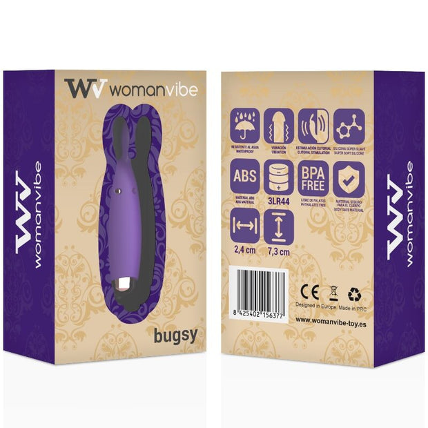 Womanvibe Bugsy Mini Vibratore in Silicone Premium Body-Safe - immagine 2