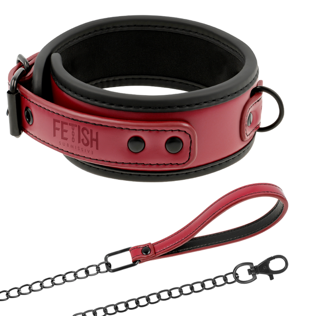 Fetish Submissive Dark Room - Collana Con Catena Fodera In Neoprene
