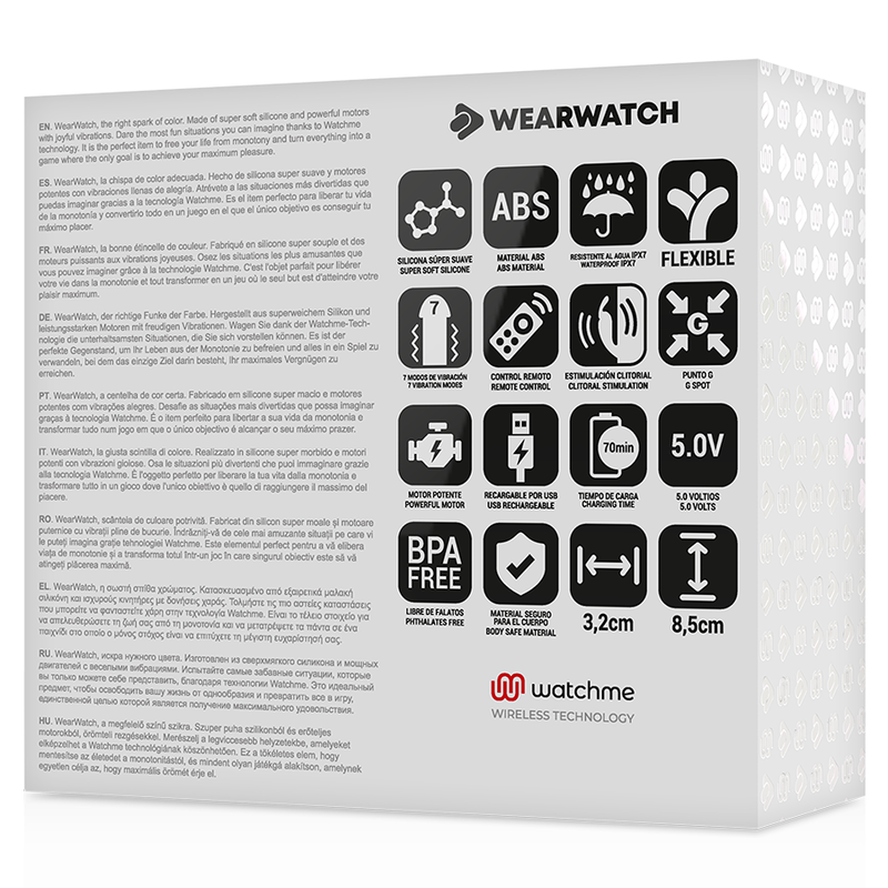 Wearwatch - Vibratore Watchme A Doppia Tecnologia Indaco/Neve