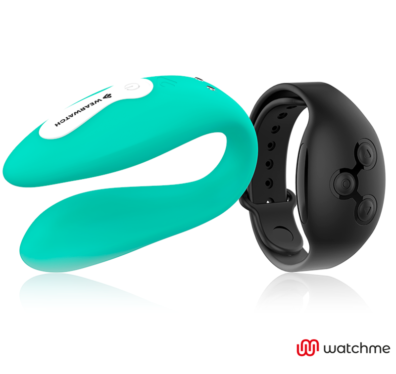 Wearwatch - Vibratore A Doppia Tecnologia Watchme Acquamarina / Jet