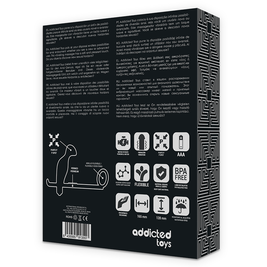 Addicted Toys - Plug Anale Con Anello In Silicone Nero 12 Cm