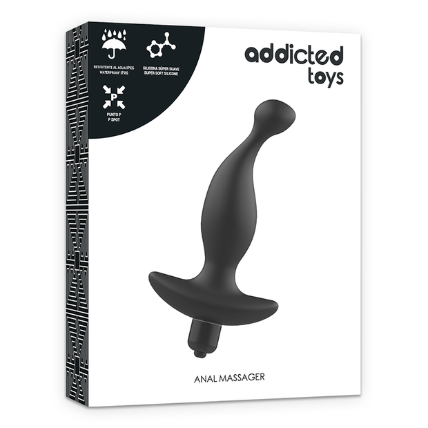 Addicted Toys - Massaggiatore Anale Con Vibrazione Nera Modello 1