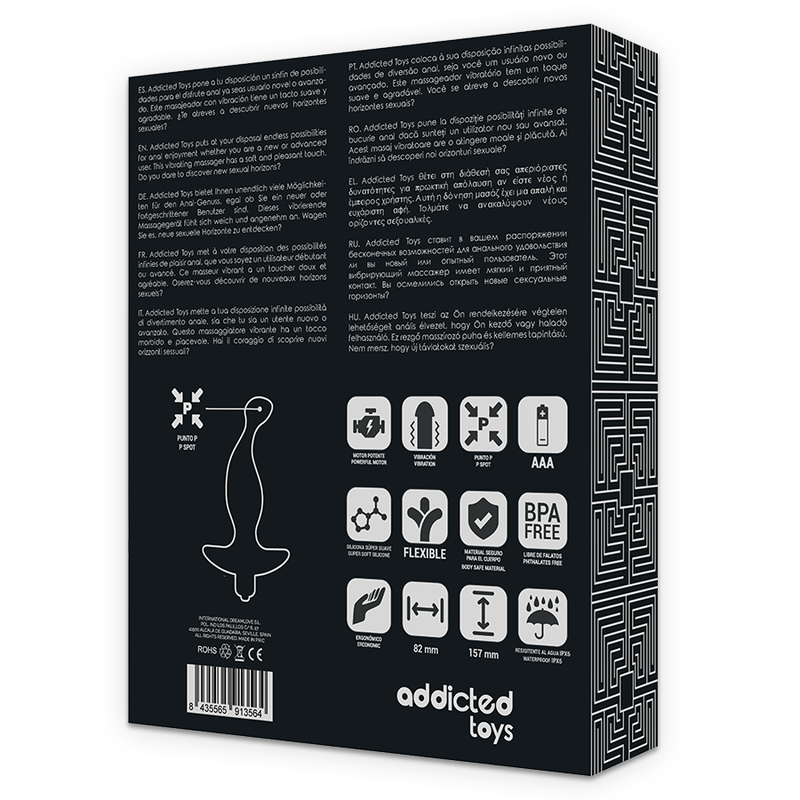Addicted Toys - Massaggiatore Anale Con Vibrazione Nera Modello 1