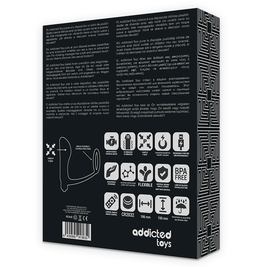 Addicted Toys - Anello Per Pene Con Telecomando Plug Anale Nero Ricaricabile